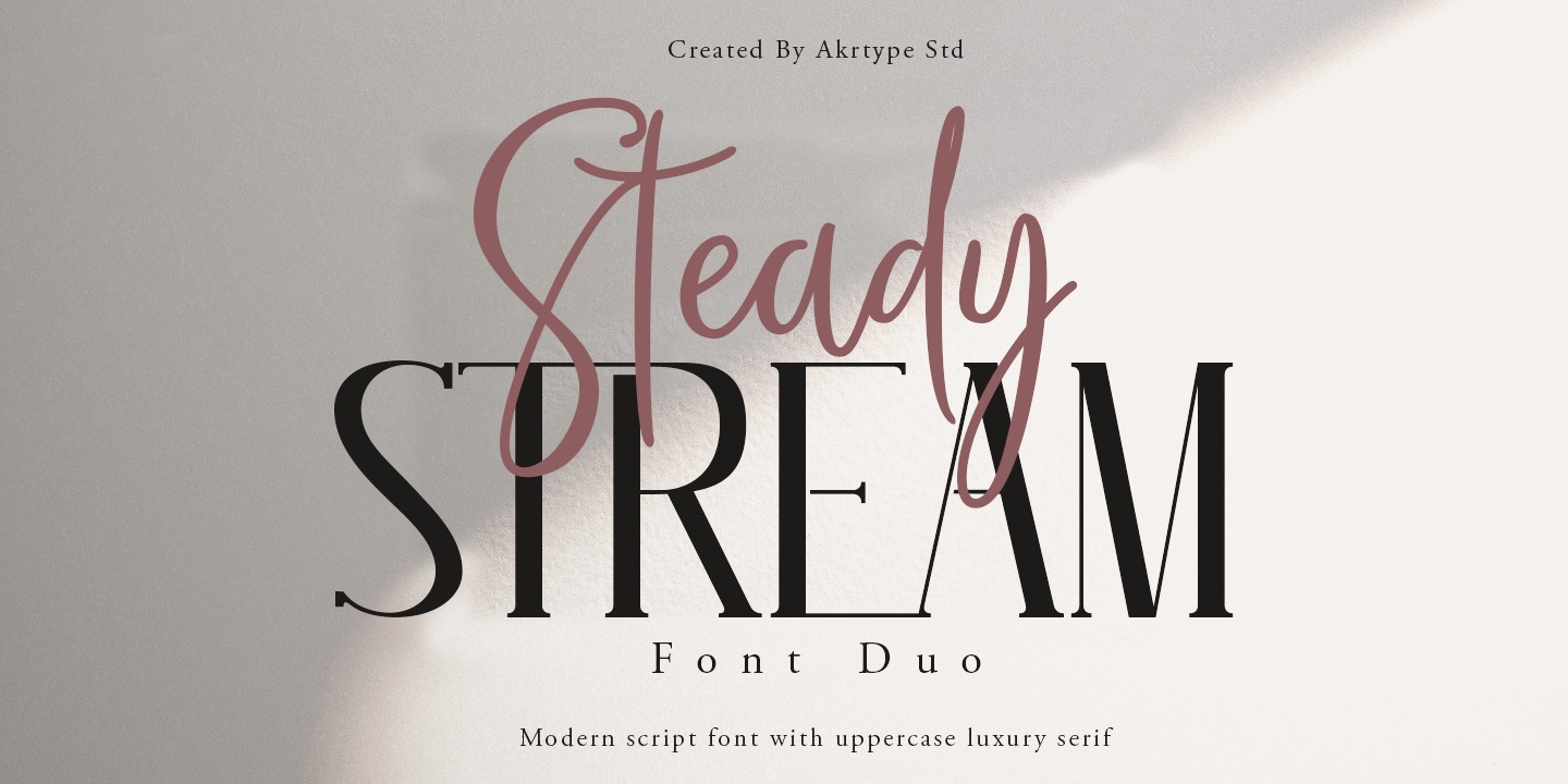 Beispiel einer Steady Stream serif-Schriftart